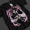T-shirt Nera con Grafica Spada Sakura di Byakuya Anime Bleach Taglia S4XL