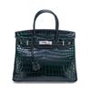 Fashion Genuine Leather Handbag Glossy Crocodile Shoulder Crossbody Bag