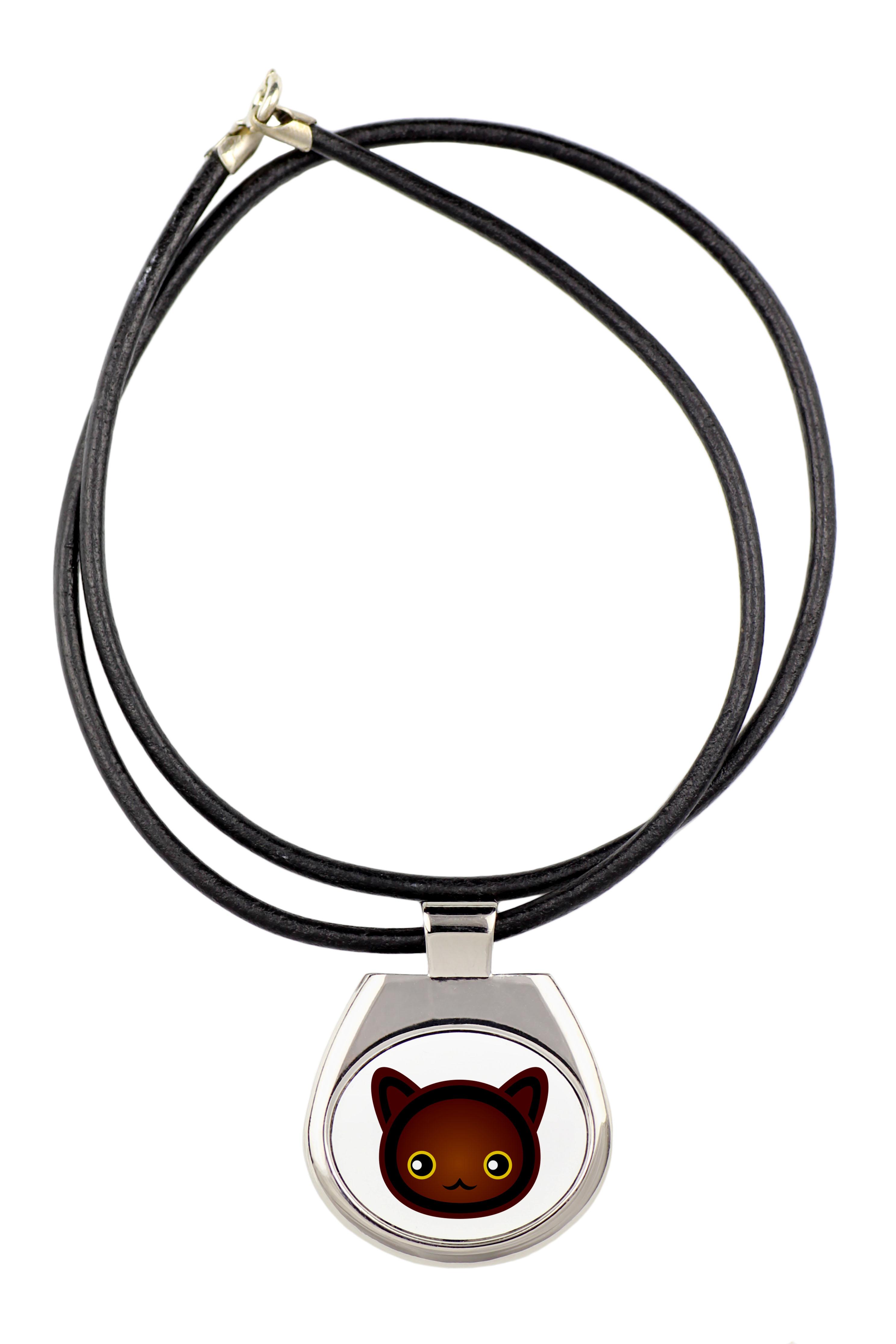 

Havana Brown - pendant necklace with graphic on a chain strap by Art-Dog brand