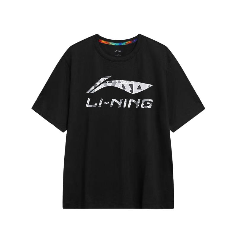 

Li-Ning Plain Logo Letter Round Neck Cool Outdoor Cotton Sports Casual Short Sleeve T-Shirt Unisex Tops ASSU800-1 L