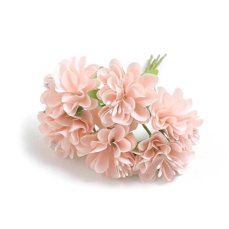 6Pcs/lot Mini Artificial Silk Carnation Flowers Bouquet for Home Wedding Party Decoration DIY Craft Wreath Gifts Accessories