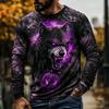 Geometric Pattern Long Sleeve T-Shirt, Stylish Casual Top For Everyday Wear