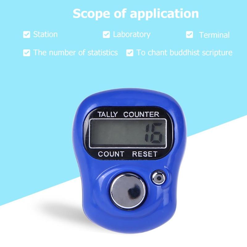 Digital Mini Stitch Marker And Row Finger Counter LCD Electronic Tally Counter For Sewing Knitting Weave Tool Random Color