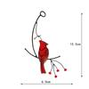Cardinal Birds Stained Window Panel Hangings Birds Hanging On A Wire On Branch Room Decoration Accessories For Mother’s Day Gift