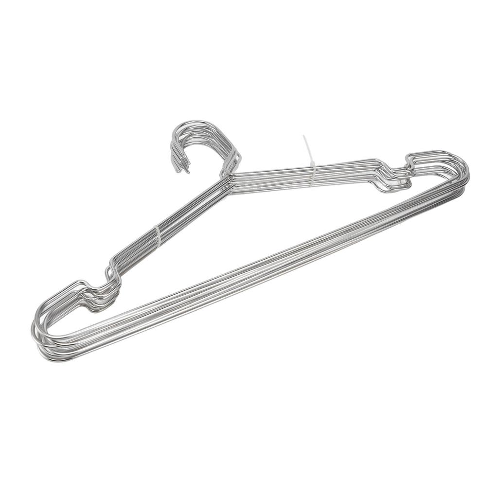 10pcs Clothes Hangers Stainless Steel Heavy Duty Prevent Slip Space Saving Coat Drying Hangers