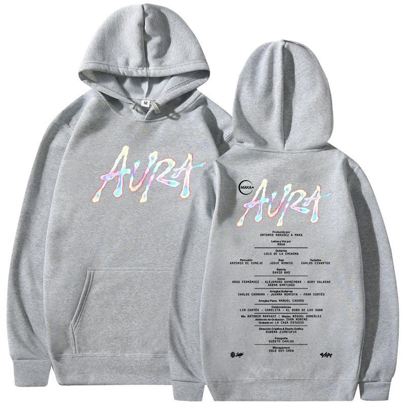 Rapper Maka Aura 2025 Tour Album Hoodies Men's Women Casual Oversized Hooded Sweatshirts Fashion Vintage Long Sleeves Pullovers