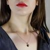 Heart Necklaces Pendant Crystals for Women Girls Gift Silver Chain Girl Jewelry