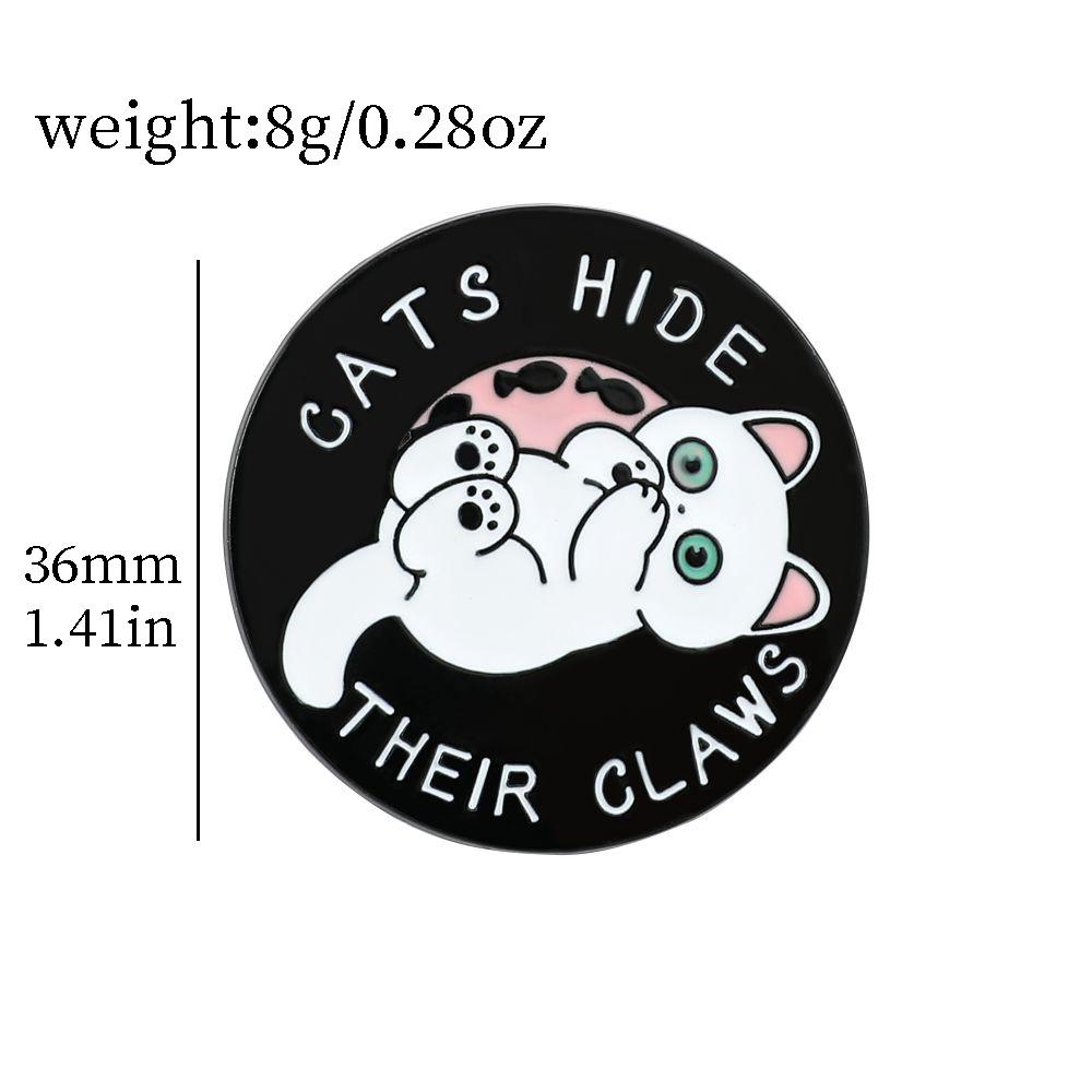 Claw Cat Adorable Style Alloy Pin Badge With Cute Design Animal