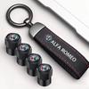 2026 Hot Sticker Car Tire Wheel Valve Caps Cover Suede Car Key Chain Ring Keychain For Alfa Romeo Giulia Stelvio Junior Tonale 3