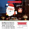 Santa Claus Wall Stickers: Cute Cartoon Christmas Decorations for Windows and Shop Layouts