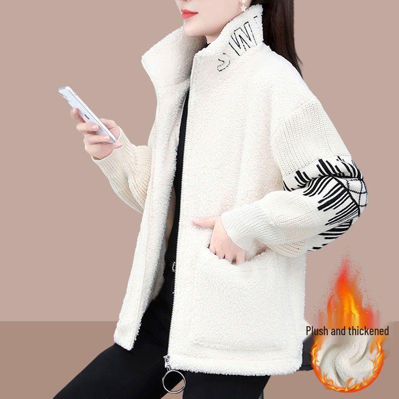 Stylish Double-Sided Coral Fleece Alpaca Wool Hoodie Jacket for Autumn/Winter