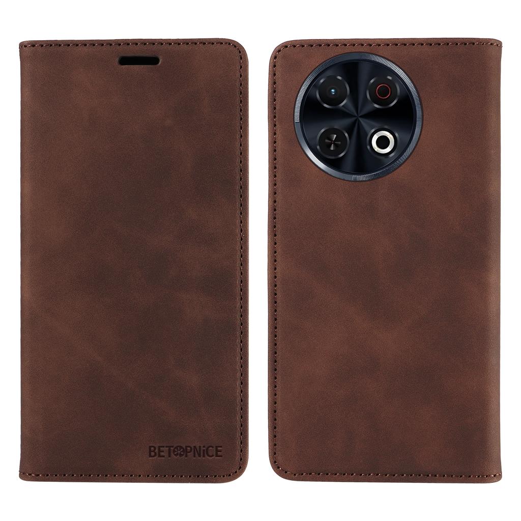 BETOPNICE 003 For TECNO Spark 30 Pro 4G Wallet Case Leather Phone Cover with Stand