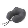 Portable Quick-Dry Cooling Travel Neck Pillow - Foldable Memory Foam U-Shape for Airplane Support