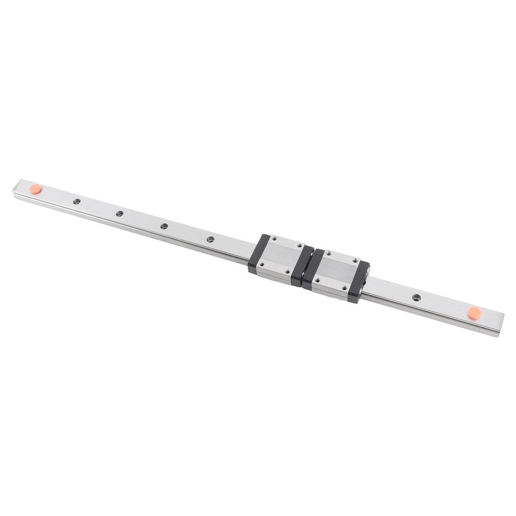 1pc 400mm 15.7in Steel High Precision Miniature Linear Sliding Rail Guide with 2 Block