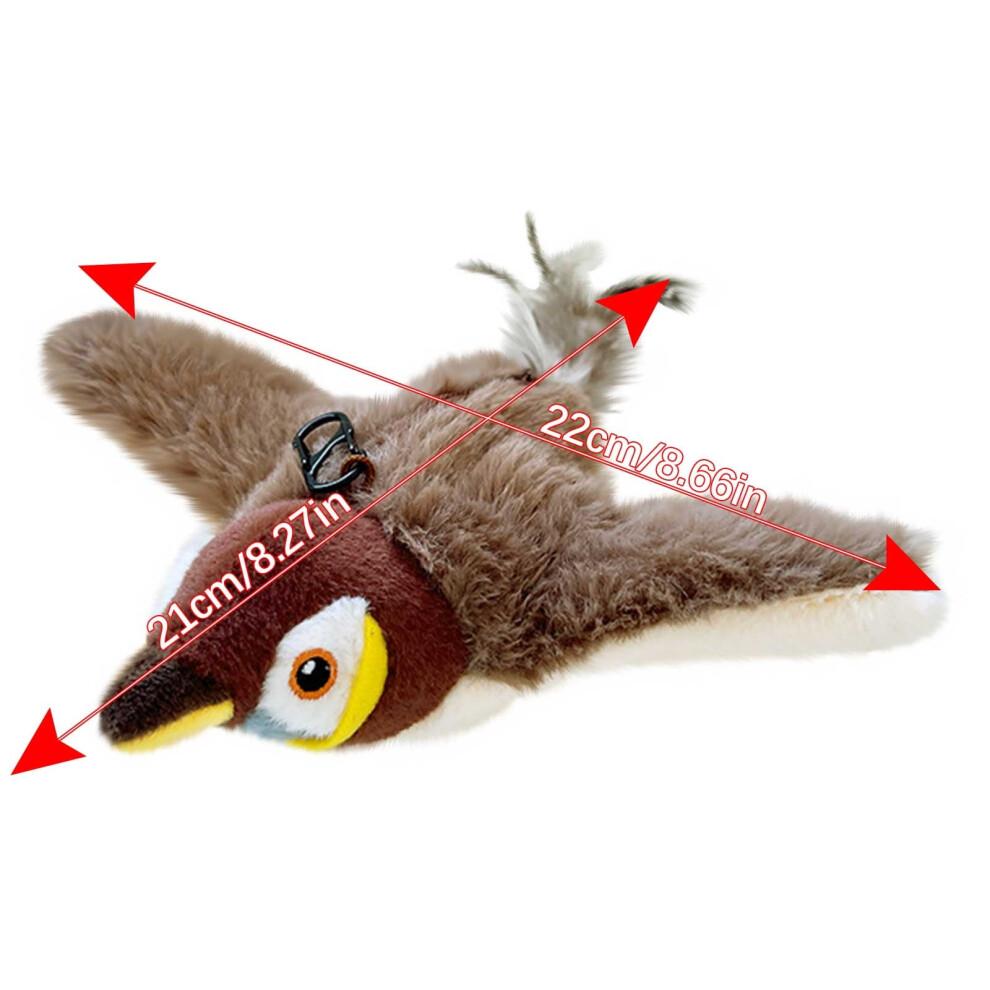 4Pcs Flapping Bird Cat Toy for Indoor, Touch Activated Interactive Cat Toys wtih Flapping Wings & Lively Chirping, Rechargeable