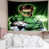 Green Lantern Print Tapestry, Backdrop, Easy Setup, Ideal for Bedroom, Office & Living Room, with Aesthetic Wall Hanging Decor.
