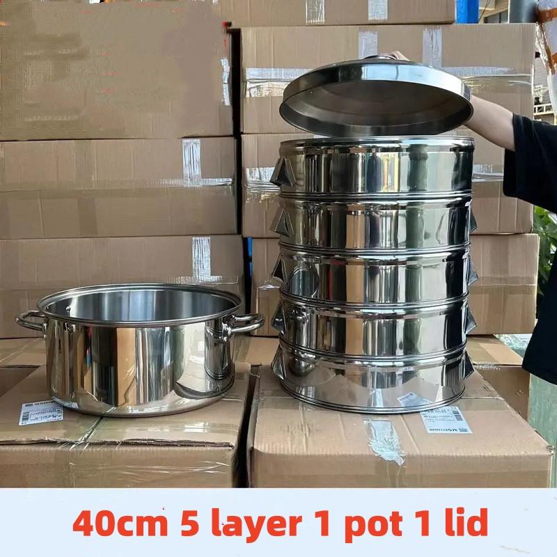 Thick Stainless Steel steamer Extra Large big Food bun buns steamer with pot Bread drawer fish rice dumpling cooker tray steamed