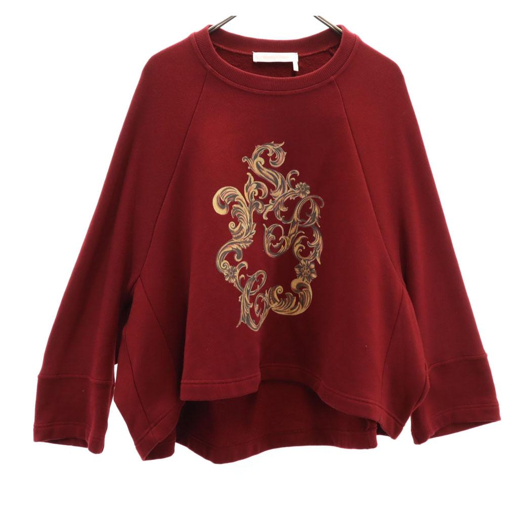 

SEE BY CHLOE Made in Portugal Long sleeve sweat S Red Back brushed Women Used
