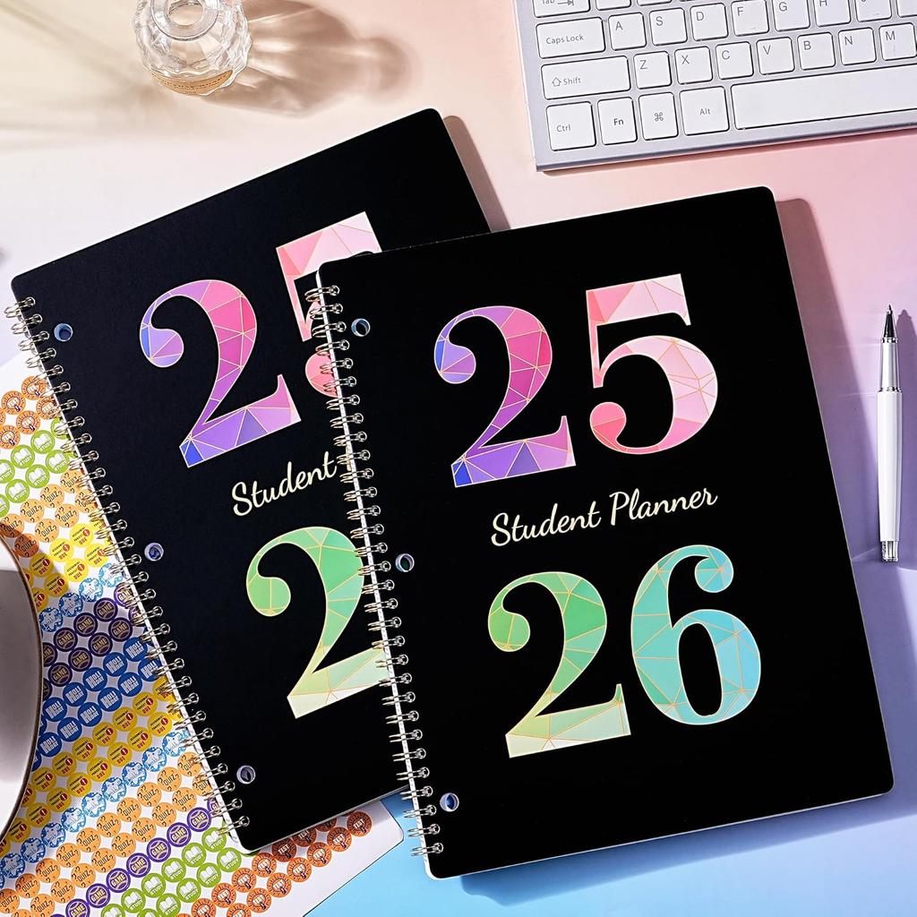 Student Planner 2025-2026 - Academic School Planner from Jul. 2025 - Jun. 2026, 8.5" × 10.8" Weekly Lesson Organizer, Strong Twin-Wire Binding, 12