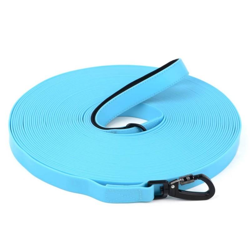 Wasserdichte Hundeleine, 3M/5M/10M/15M/20M/30M Hundetrainingsleine für Draußen, Langlebige PVC Langleine Schleppleine mit Gepolstertem Griff