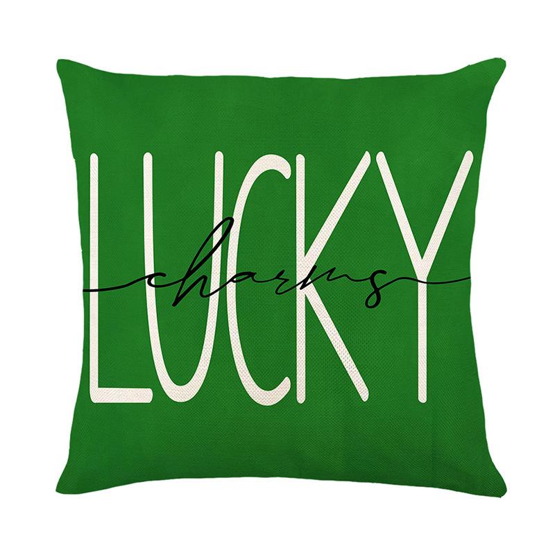 New St. Patrick's Day Pillow Cover Northern Festival Home Fabric Sofa Cushion Cover