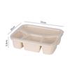 Student Square Lunch Box 4 Compartments, Bento Box Snack & Dry Fruit Container, Food Storage Snack Plate, Leak-Proof