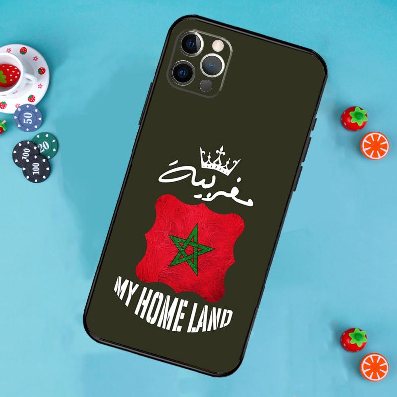 Morocco Flag Moroccan Phone Case For iPhone 17 Air 14 16 15 11 12 13 Pro Max 12 13 mini 15 16 Plus 16e Cover Funda