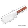 Multi-functional Stainless Steel BBQ Spatula with Wood Anti-slip Handle for Outdoor Grilling and Steak Frying