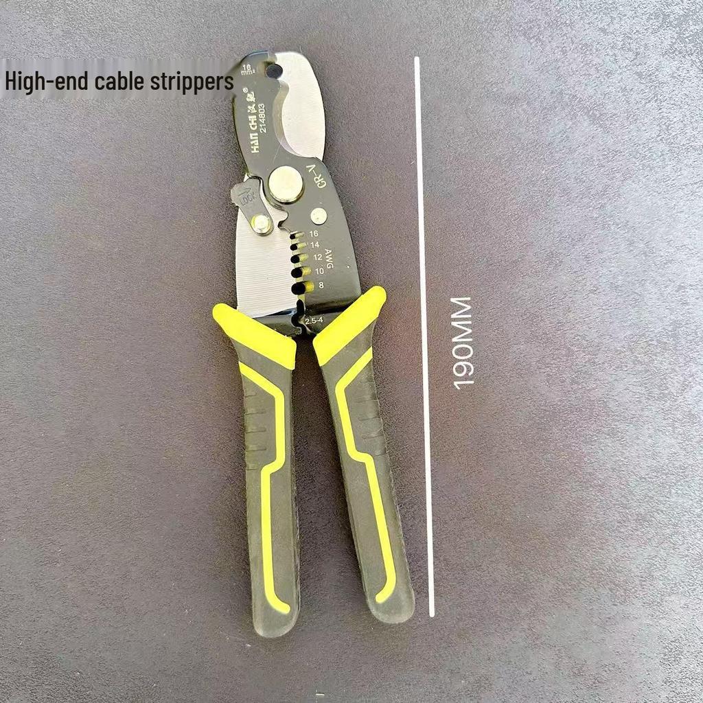 Clești multifuncționali de dezizolat și tăiat cabluri pentru electricieni