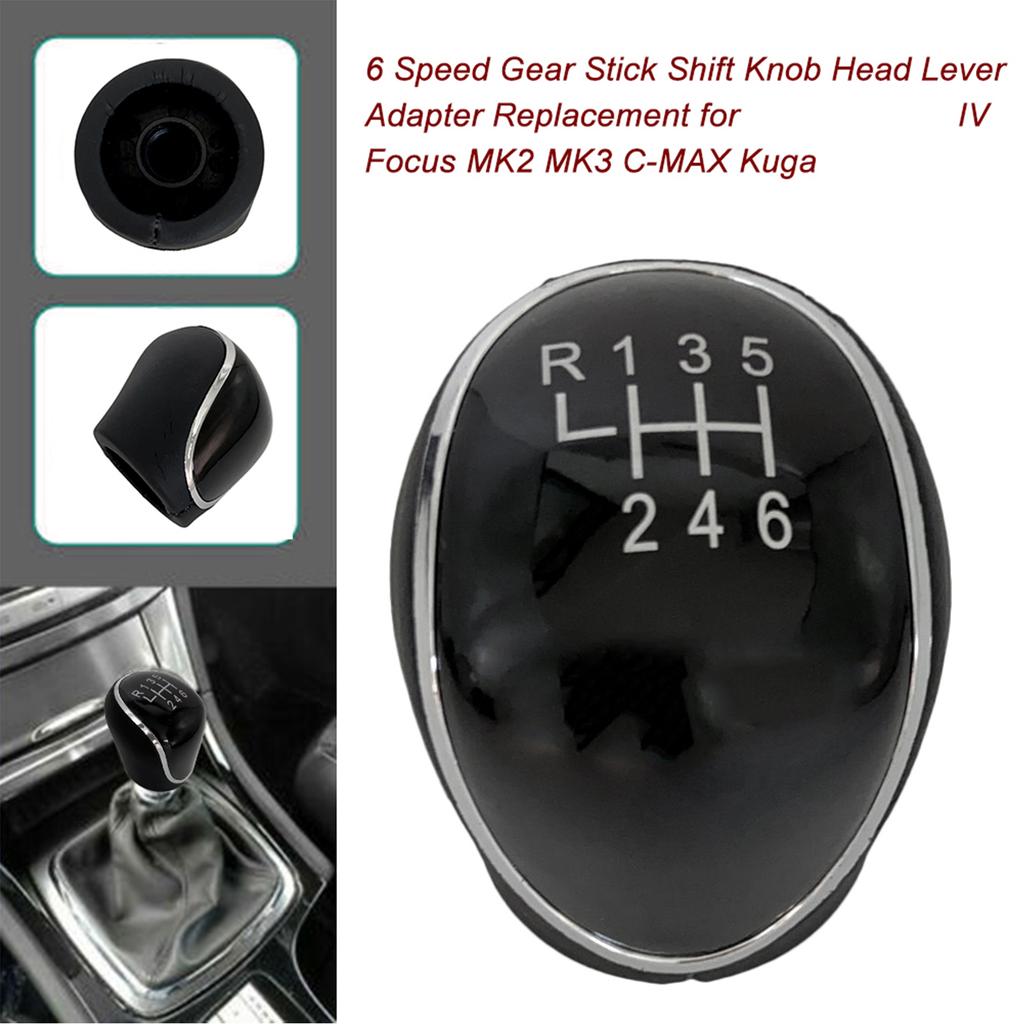 6-Gang Schalthebelknauf Kopf Hebeladapter Ersatz für Ford Mondeo IV Focus MK2 MK3 C MAX Kuga