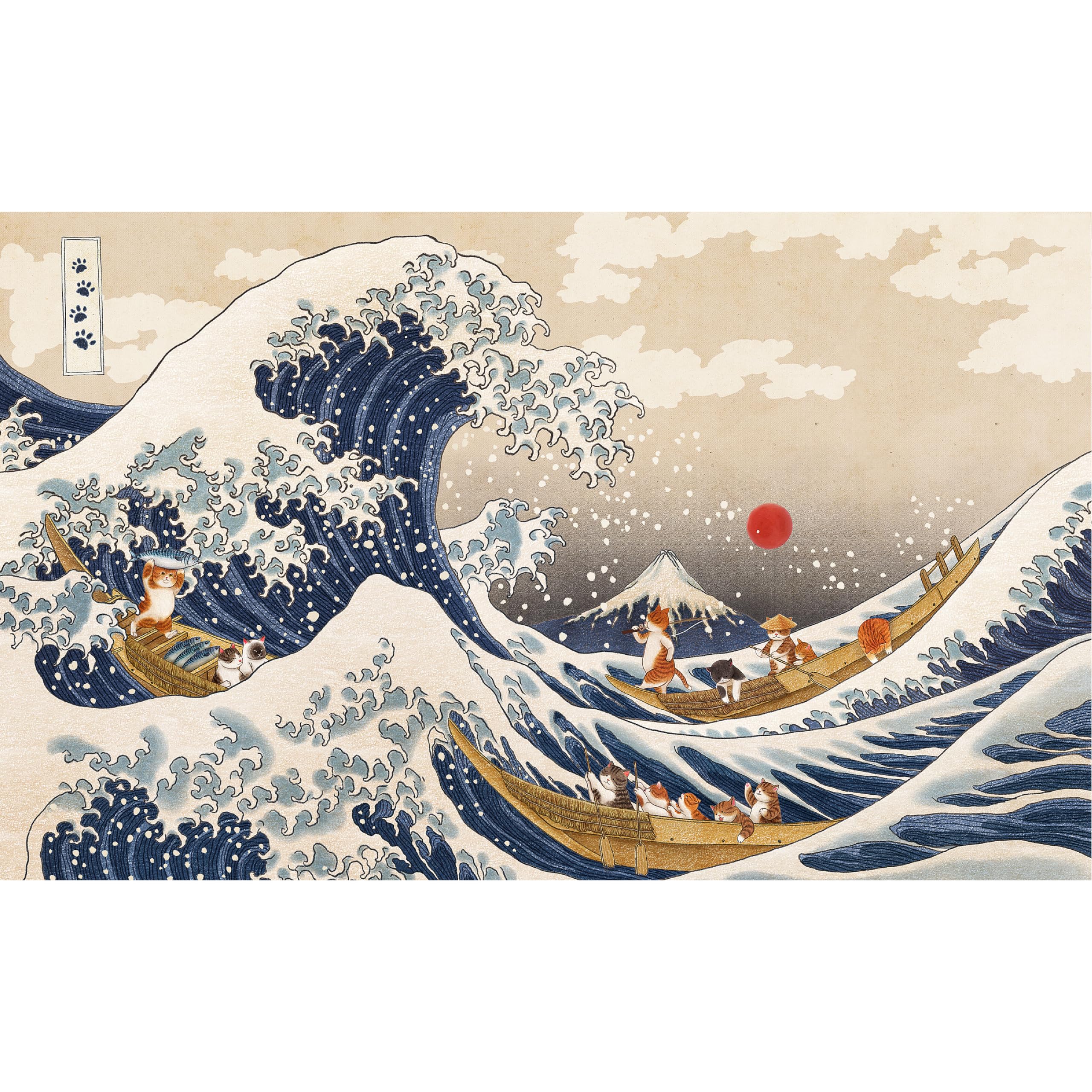 

Пластиковый пазл Pintoo из 1000 деталей «Большая волна у реки Ньян», сложный для установки без щелчков [Nyangsongi_The River] (38X59см) Взрослые, Штуки,