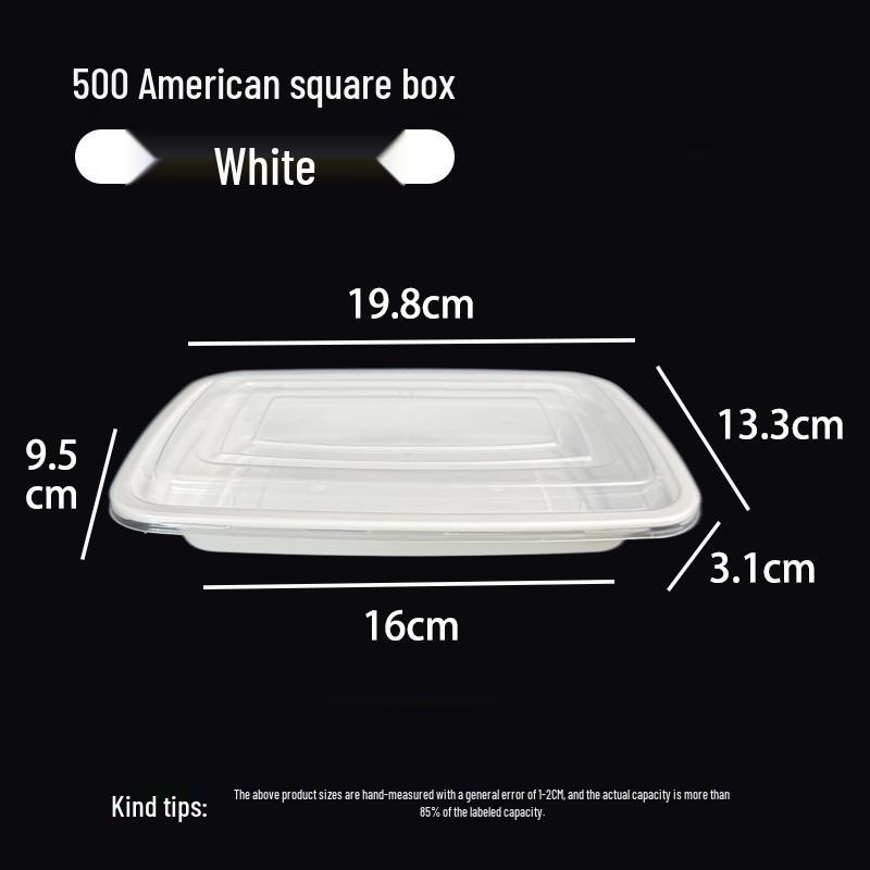 Microwaveable Disposable Rectangular Food Containers with Lids