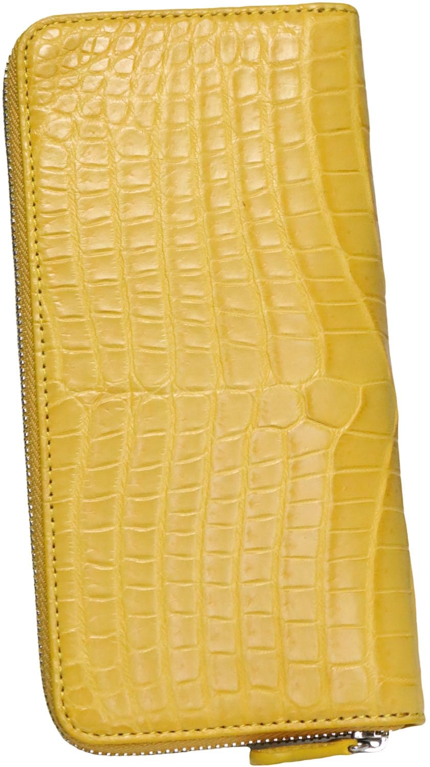 

FashionBerry Yellow Crocodile Long Wallet for Men and Women, Genuine Crocodile Leather, Matte Finish, Alligator Leather, Crocodile Leather Wallet,