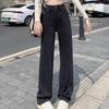 Women's High-Waisted Wide-Leg Jeans - Autumn New Style, Casual Loose Fit, Floor-Length Pants