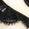 Sexy Underwire Lace Trim Mesh Lingerie Set