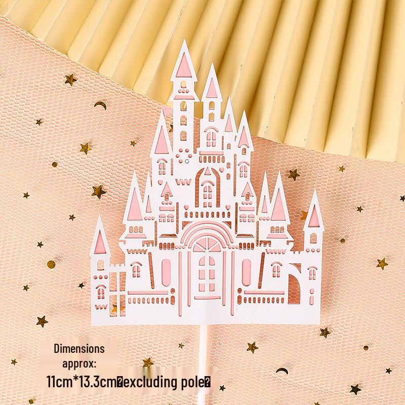 Pink & Gold Royal Birthday Cake Topper Set