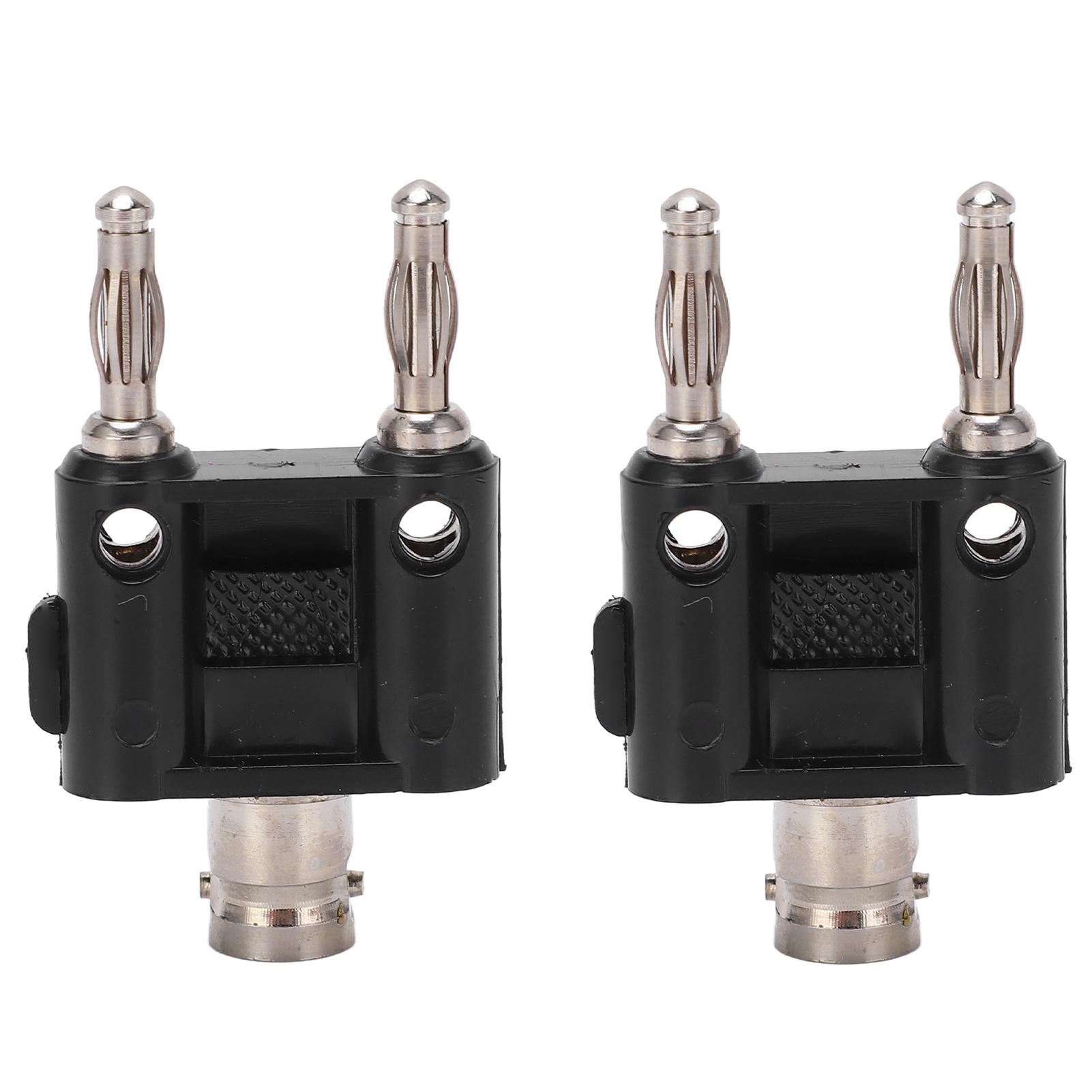 

2PCS J.20022 4mm Banana Plug Connector BNC Female to Double Row Banana Connector Adapter