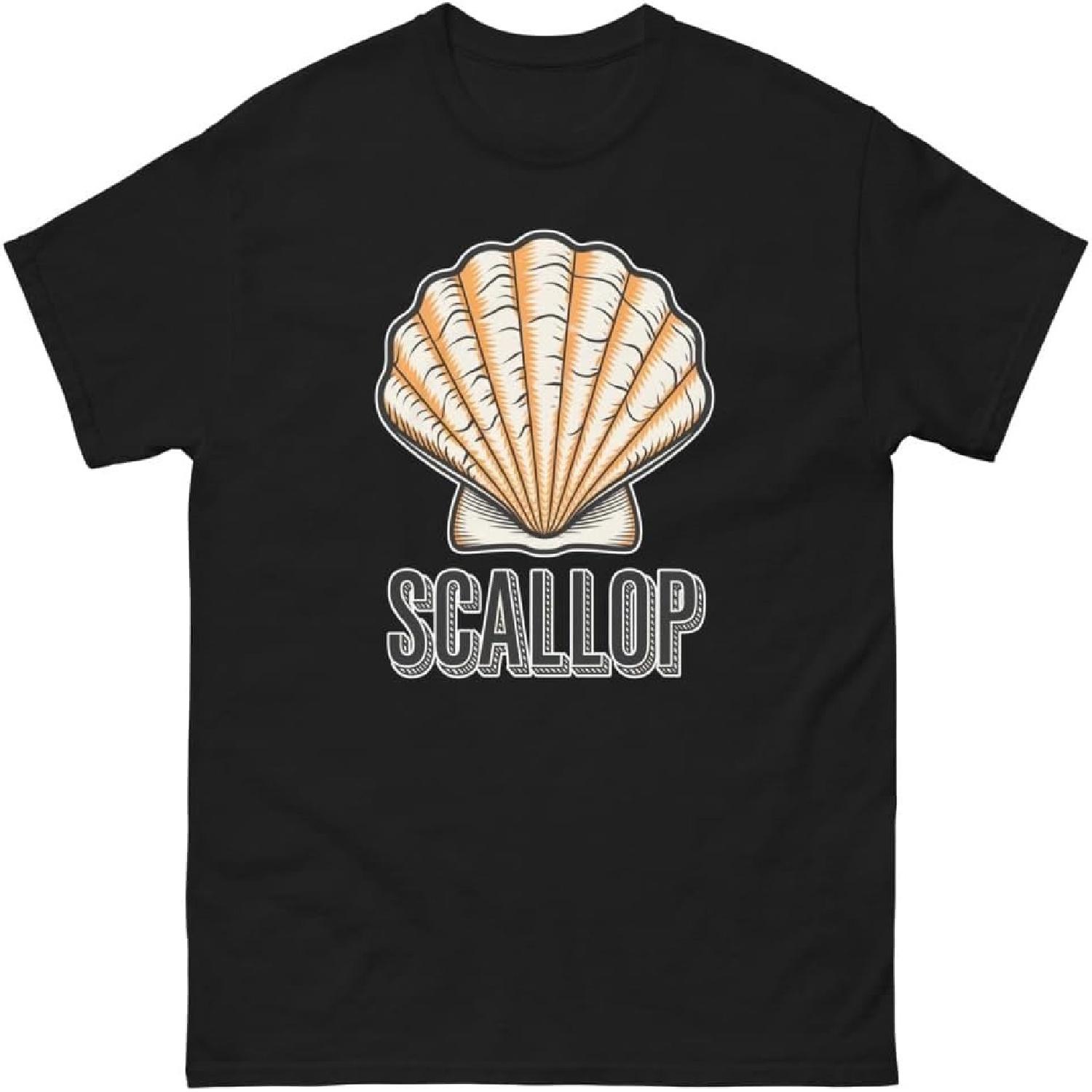 

Scallop Lover Food Image Cartoon Funny T-Shirt Shirt XXXXXL чорний