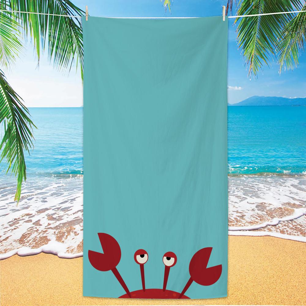 Ultra Fine Fiber Beach Towels, Beach Swimming Speed Drying Velvet Bath Towels, Printed Fashionable Bath Towels Towels Face Towel