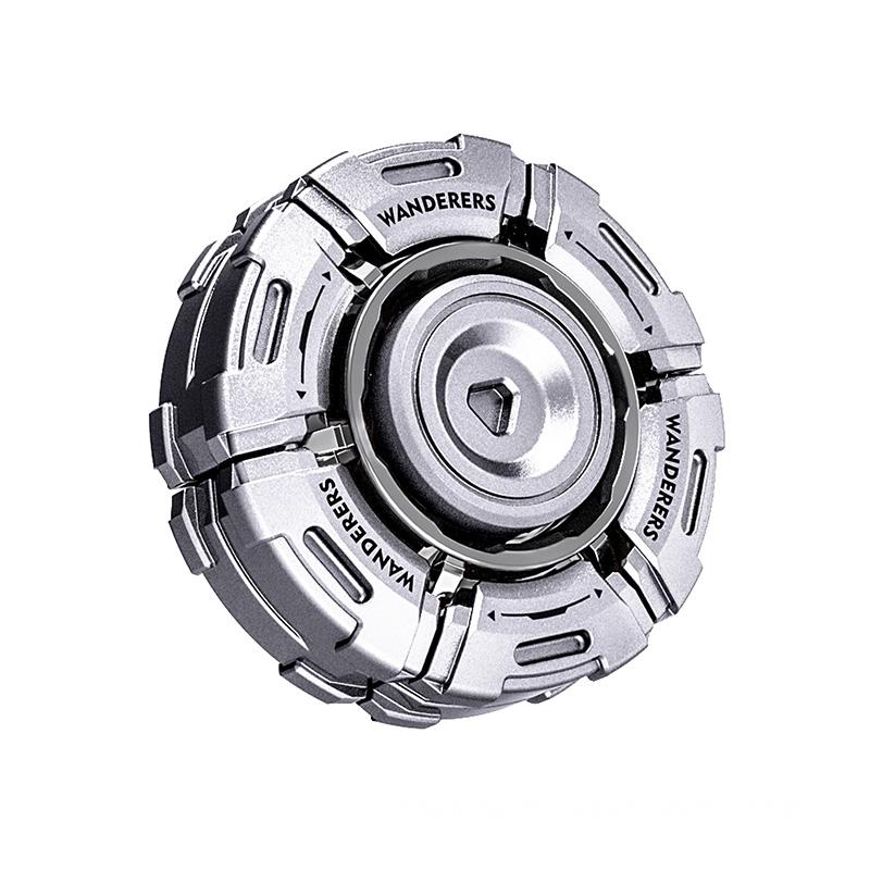 

Wanderer Metal Open Armor Fidget Spinner Toy EDC Fingertip Slider ADHD Anxiety Relieving Tool Adult Stress Relieving Relax Toys срібний