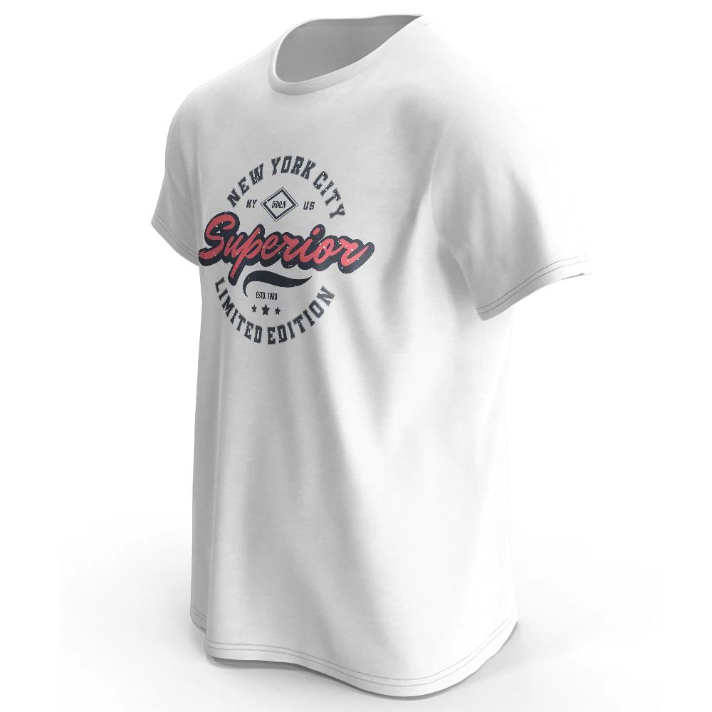 New York City Vintage Potisk Pánská Grafická Trička Trendy Oversized Tričko z Bavlněné Látky pro Ženy