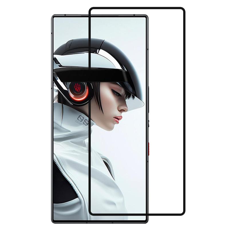 

Для ZTE nubia Red Magic 9 Pro 5G/9 Pro+ 5G Загартоване скло з чорною рамкою, надруковане шовкографією, захисна плівка для екрана Type A