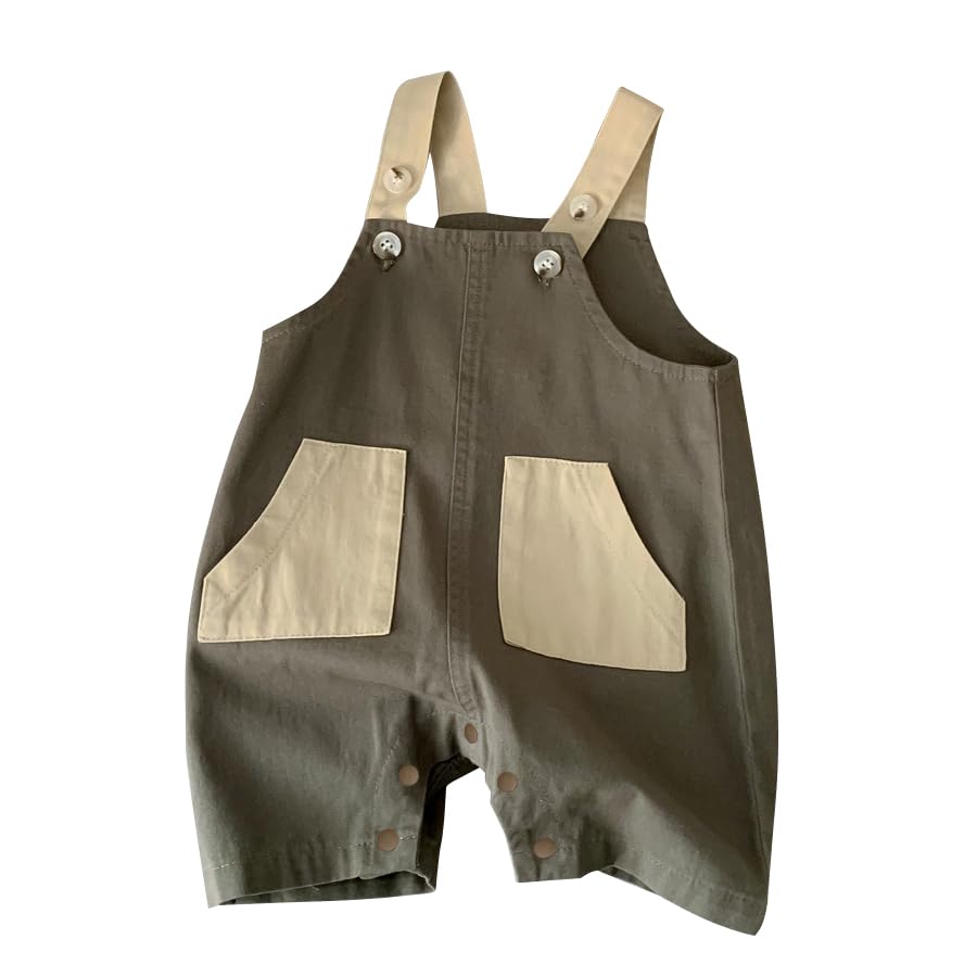 Cotton Baby Sizes and for Boys and Korean for Newborns 73cm Suitable for Ages [mark BEAR] 100% Overalls, 60, 70, 80, 90cm, Girls, Style, Casual, (Moss