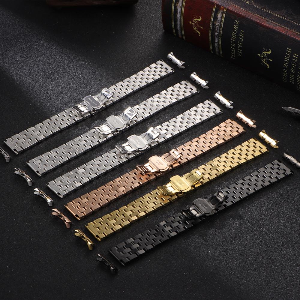 18mm 20mm 22mm High Quality Solid Stainless Steel Strap Universal Watchband Curved End Wristband for Men for Tissot for Citizen