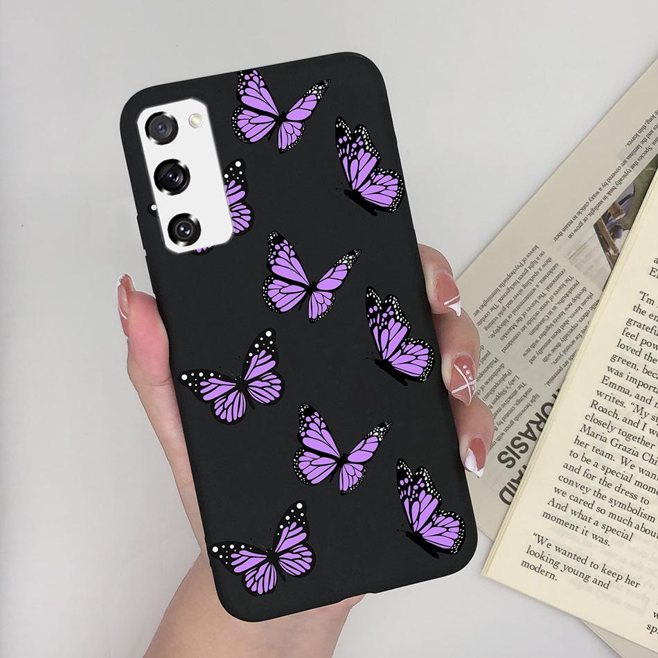 Case for Fundas Samsung Galaxy S20 FE S 20 FE S20FE Case Samsung S20 FE Phone Silicone Flower Cute Soft Back Cover Cases Bumper
