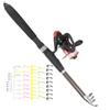 Telescopic Fishing Rod and Reel Combo Kit with Lure Outdoor Fishing Accessory with Carry on Bag