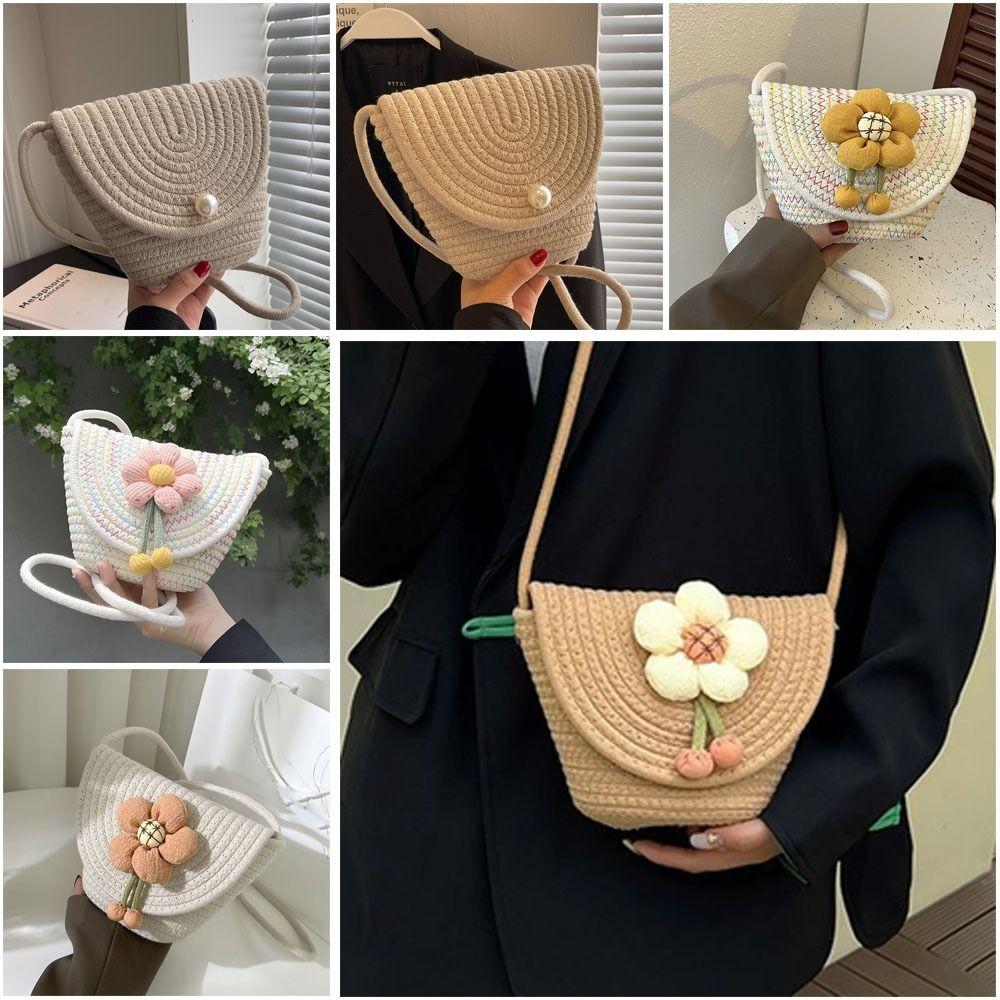 

Хлопковая сумка для хранения корзина для пикника Ретро тканая сумка ручной работы