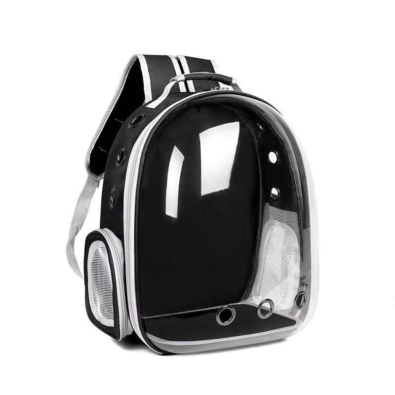 Borsa da Viaggio Trasparente per Gatti con Tetto Apribile, Stile Capsula Spaziale, Traspirante, Portatile, Zaino di Grande Capacità per Animali Domestici