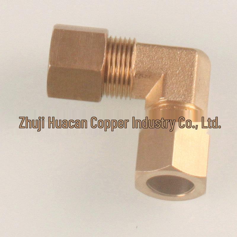 South American Copper Right Angle Pneumatic Elbow Joint with External Thread