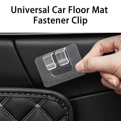 10Pcs Car Floor Mat Clip Anti-Slip Self-adhesive Fixing Plastic Car Floor Mat Clip Hook Carpet  Clamp Interior Accessories